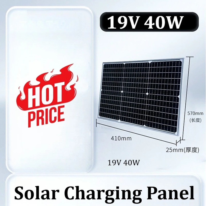 Panou solar, 19V 40W, eficienta mare, design portabil si flexibil, 1 panou