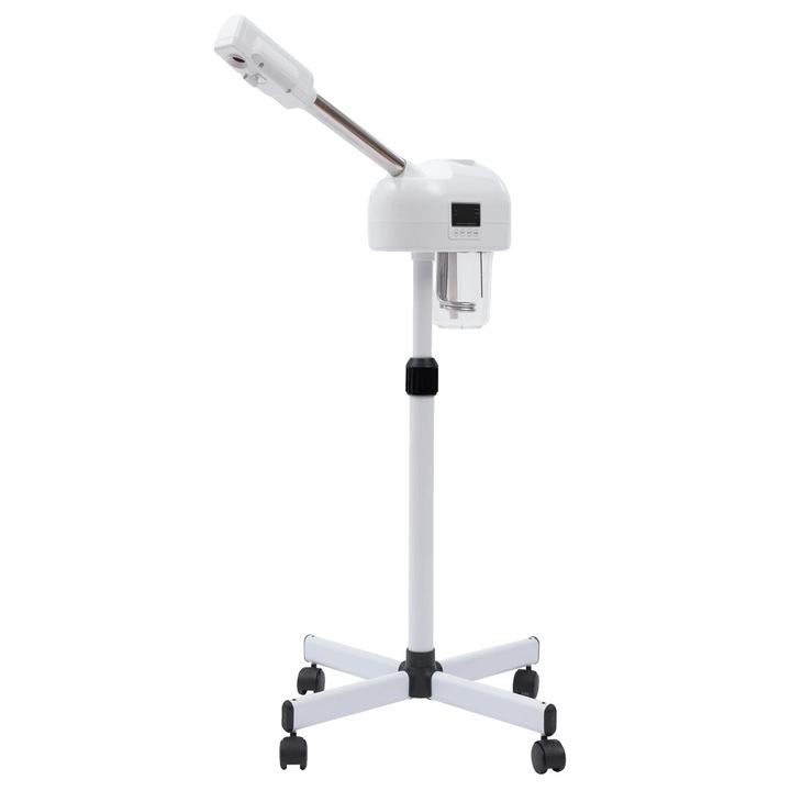 Aparat facial, spray cald, rece, inaltime ajustabila, alb, 600ml