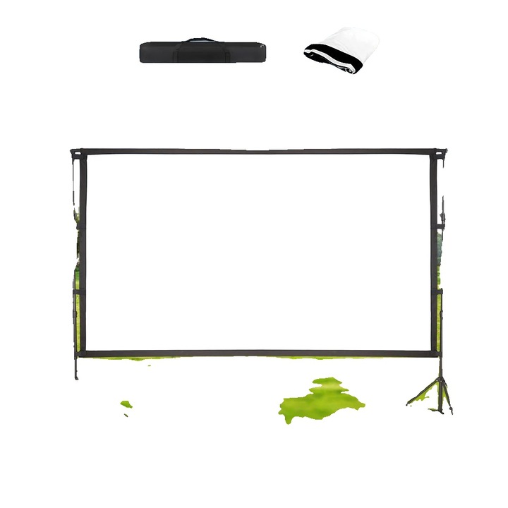 Ecran de proiectie, 2.1x2.3M, design pliabil, raport 4:3, material muslin