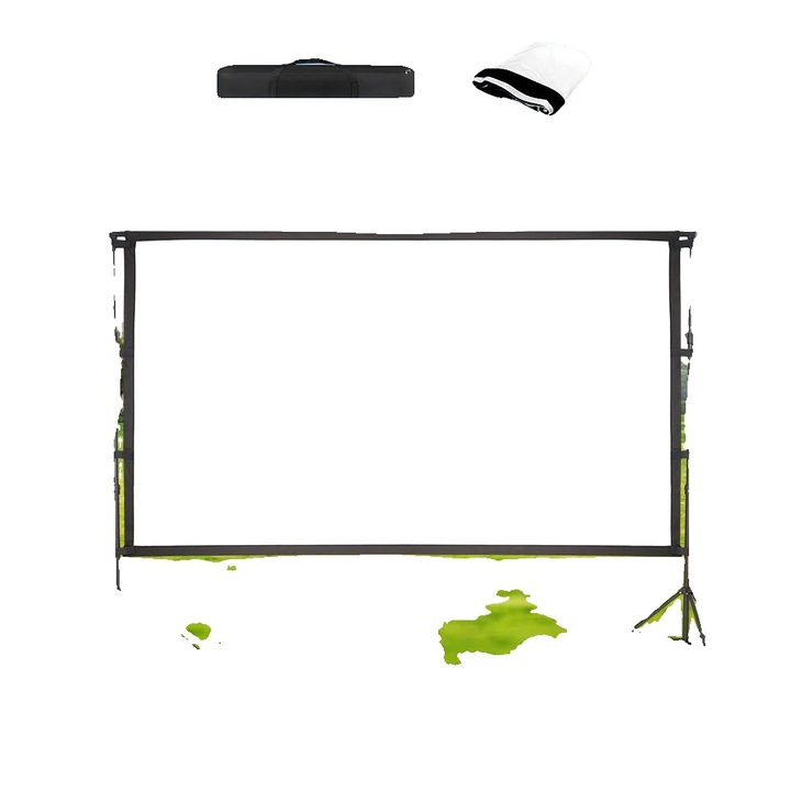 Ecran de proiectie, 2.6x3.3M, design pliabil, material muslin, raport 4:3