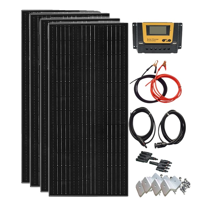 Panou solar, 400W, 1050x530x25mm, eficienta 24%, design usor, set 12V sau 24V