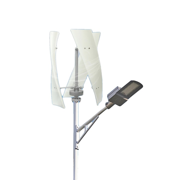 Turbina eoliana verticala, 100W, 12V, 3 palete, 1.5m x 0.5m, zgomot redus