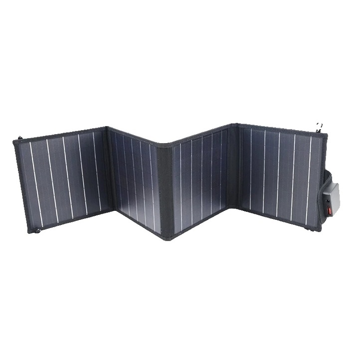 Panou solar portabil, 4 panouri, 20W, monocrystalline, dimensiuni compacte