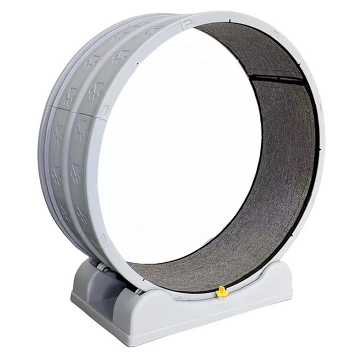 Macska futókerék, ultra-csendes kialakítás, kompakt, szürke, kis méret