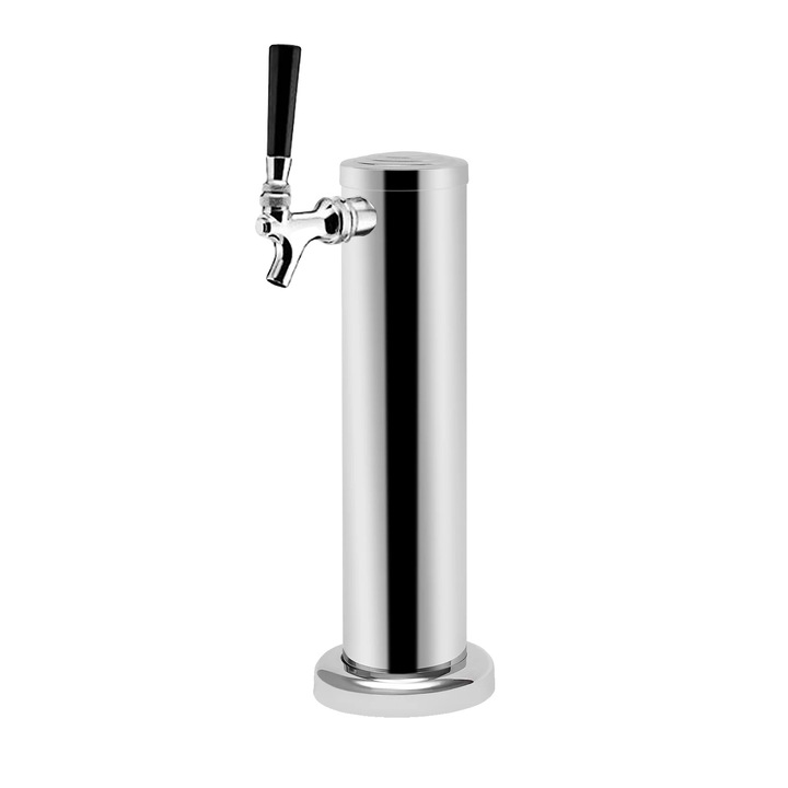 Turn de bere, constructie din otel inoxidabil, montare pe masa, argintie, 1 robinet, 1.5m tub