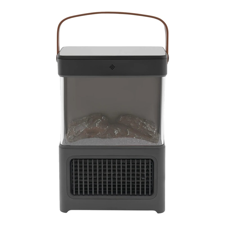 Elektromos kandalló, 3 fűtési mód, érintővezérlés és távirányító, fekete, 25.5x15.5x38cm