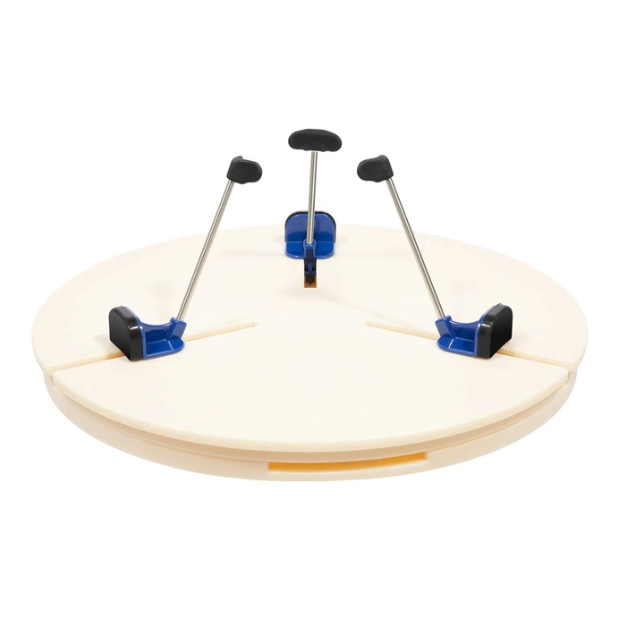 Platou rotativ de expunere ceramica, suport ajustabil, constructie durabila, alb