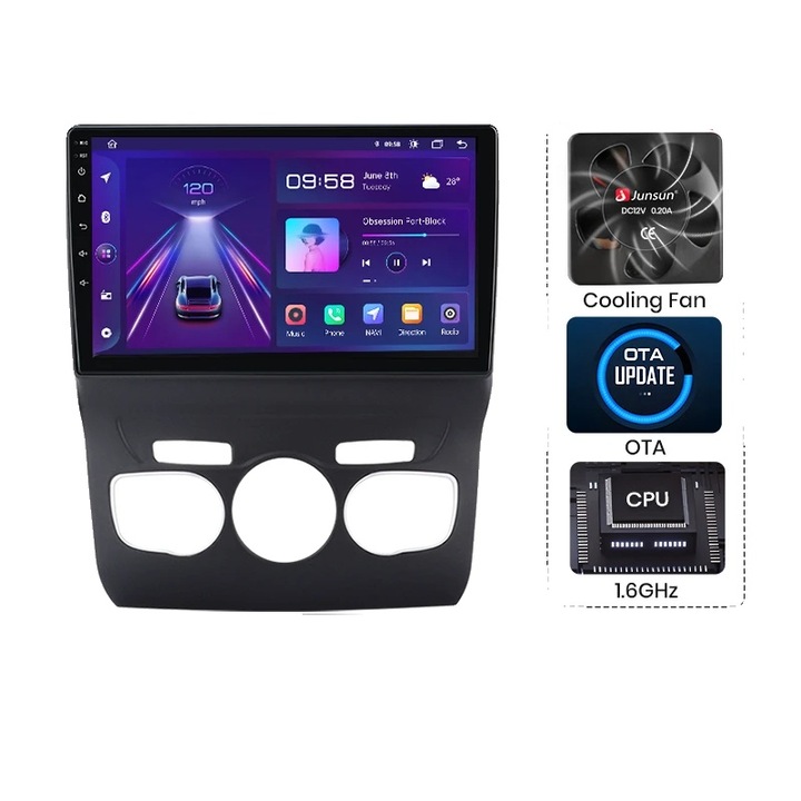 Navigatie GPS, 10 inch, V1 plus 4G, 4+64G, conectivitate CarPlay si Android Auto, ecran tactil