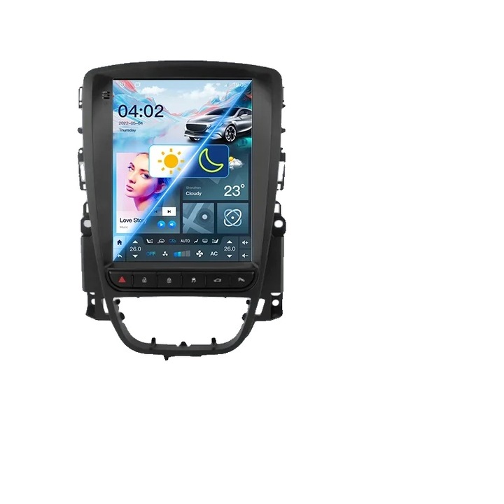 Player multimedia auto, 9.7 inch, procesor Octa-Core, compatibilitate Opel Astra J si Buick Verano, 1024x600/1280x720P