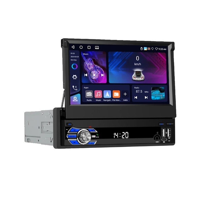 Radio auto cu touchscreen de 7 inch, 4G RAM, 64G, GPS, camera, multicolor