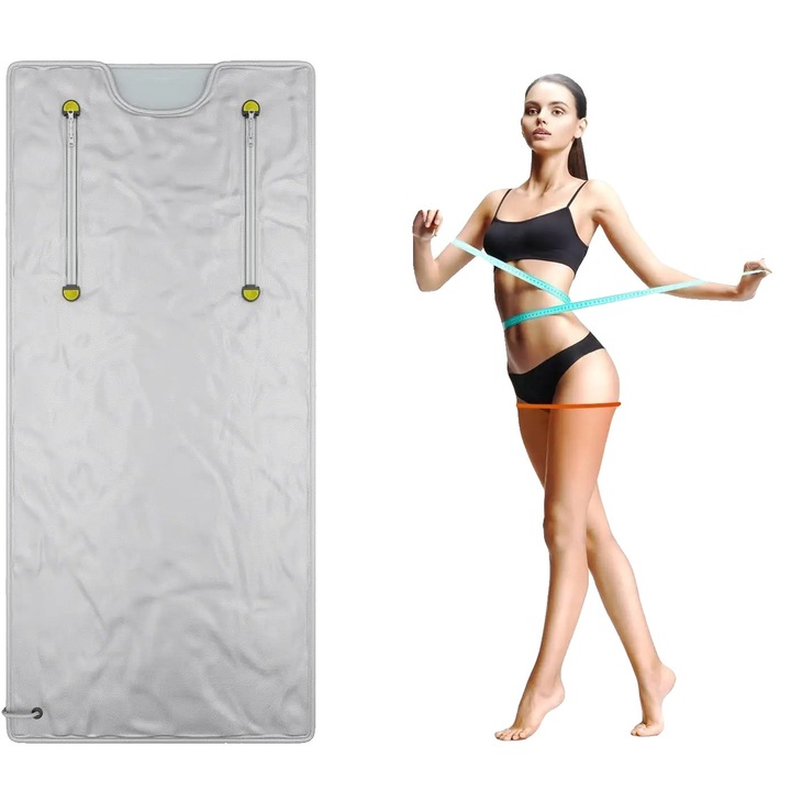 Patura sauna, design portabil, argintie, 220 V