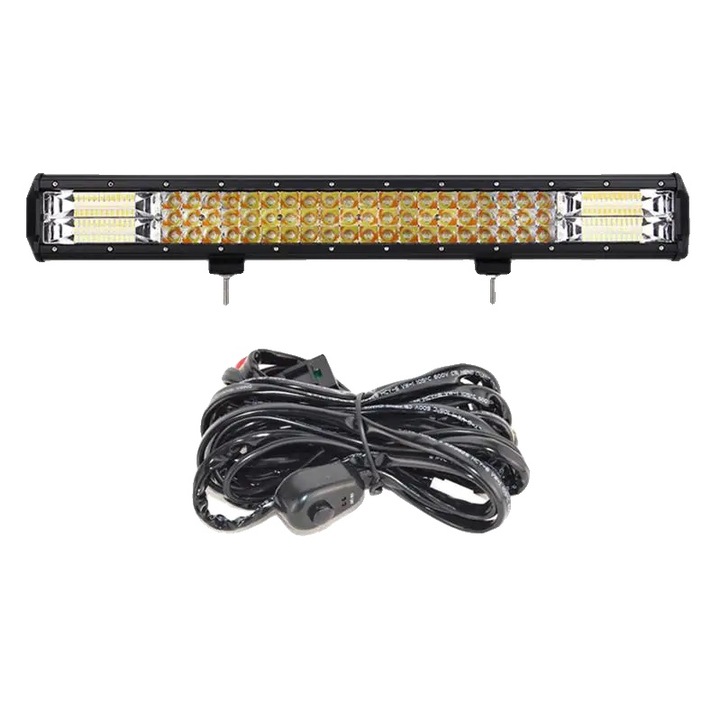 Bara LED, design durabil, unghi de fascicul combinat, cu kit de cabluri, 23 inch