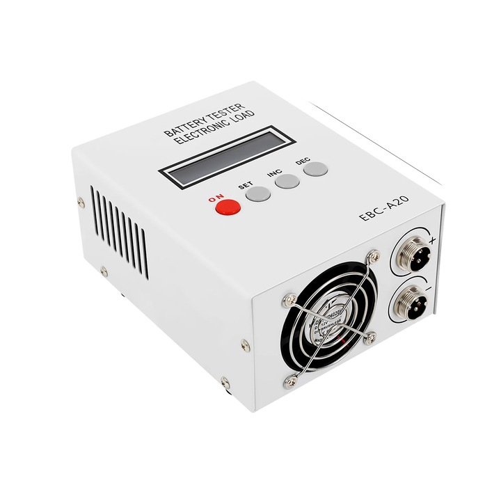 Tester de baterii, LCD, conexiune USB, negru, 12x15.5x8.5cm