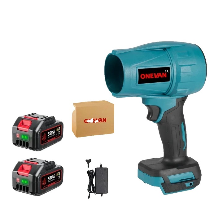 Suflanta Turbo, 1200W, 2 Baterii, 1 Incarcator EU, Portabil, Compact