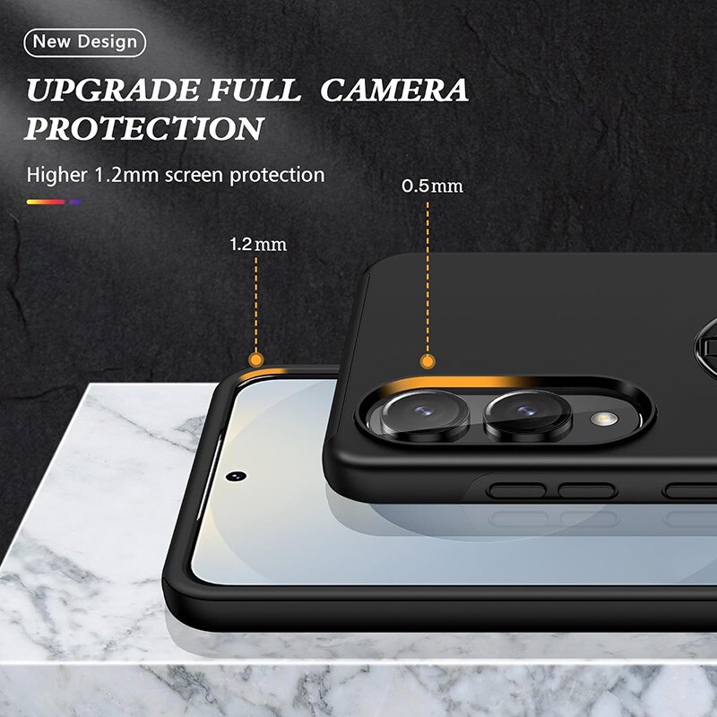 Husa compatibila cu Samsung Galaxy S25 Edge, Subtire, Magnetica, negru