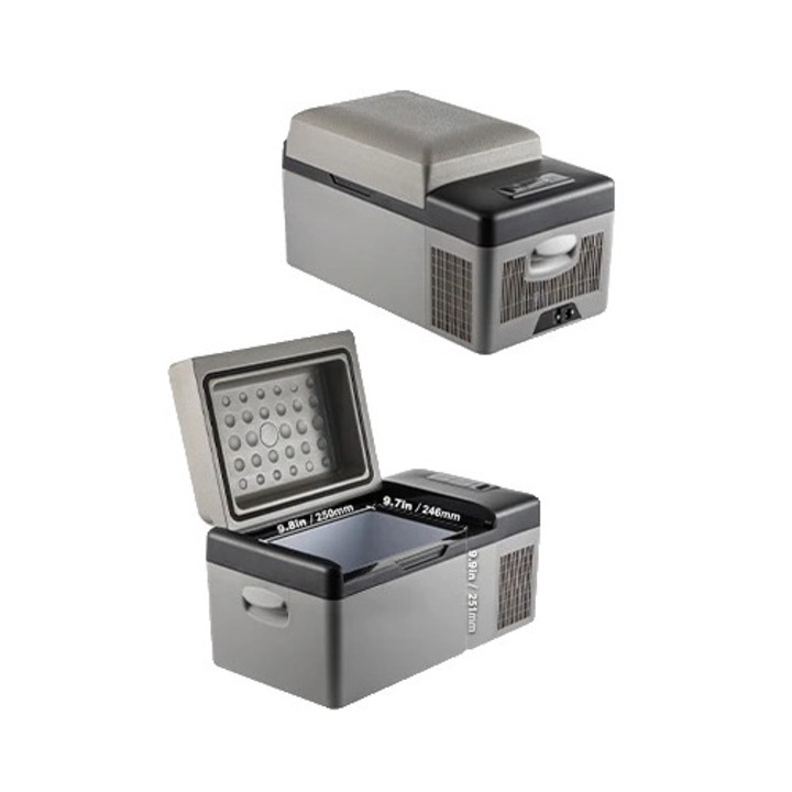 Frigider auto portabil, 20L, racire eficienta, compatibilitate duala de tensiune, dimensiuni 24.8x14.9x18.9in