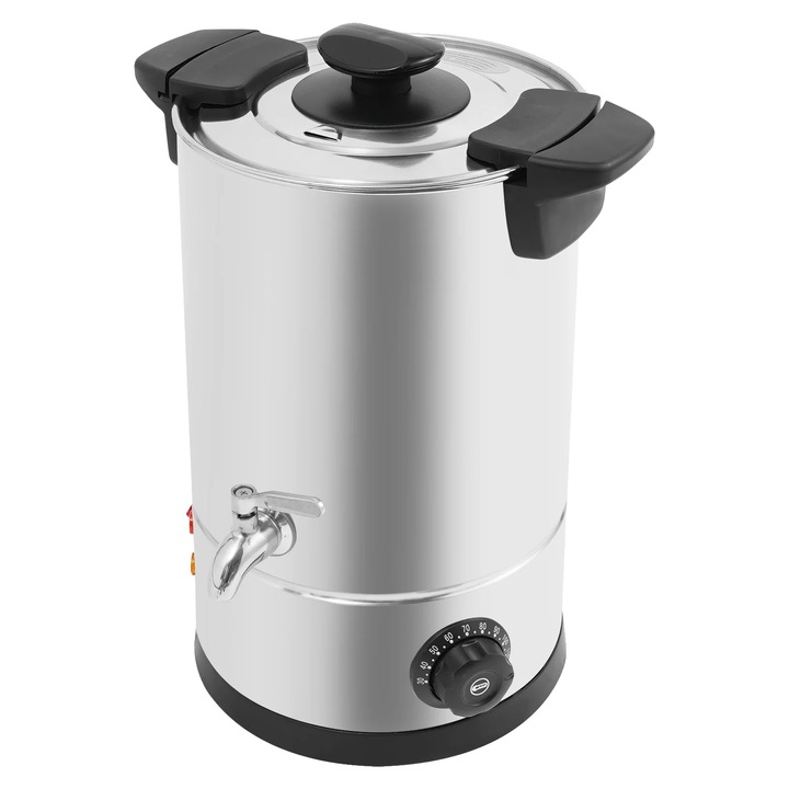 Vas pentru topit ceara electric, capacitate 8 litri, din inox, argintiu, 20.5x34.5cm