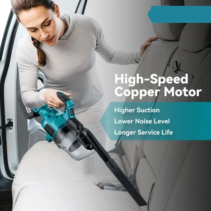 Aspirator portabil fara fir, filtrare HEPA, dimensiuni compacte, 18V, cu o baterie