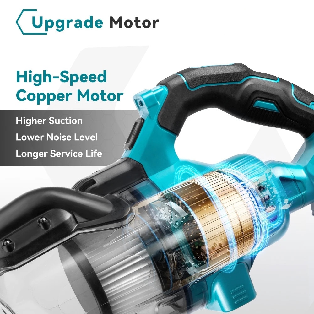 Aspirator portabil fara fir, filtrare HEPA, dimensiuni compacte, 18V, cu o baterie