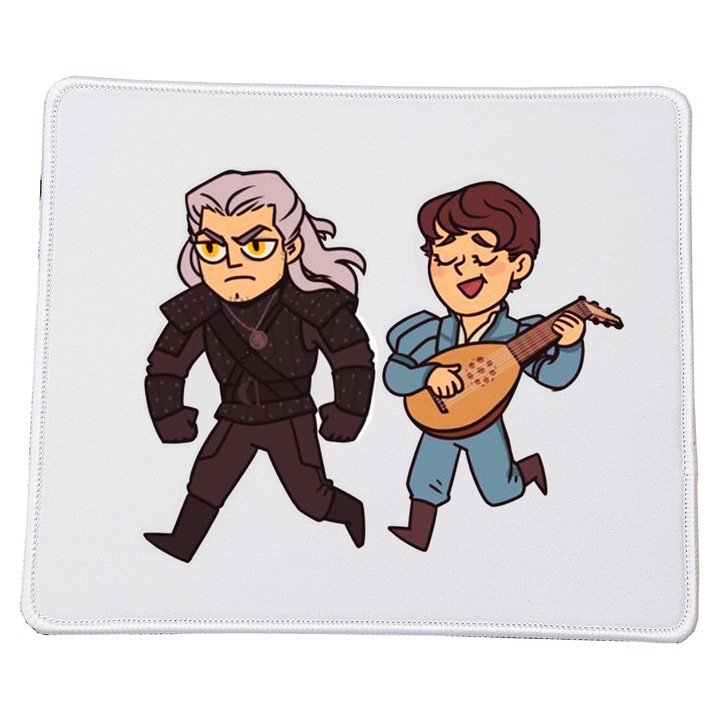 Mousepad The Witcher No.1, 23x20cm, suprafata imprimata de calitate, baza din cauciuc antiderapant