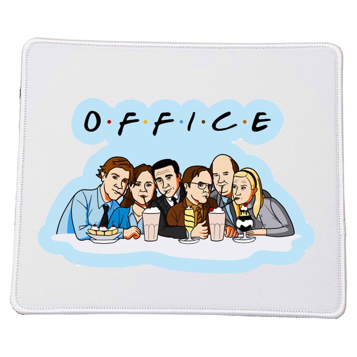 Mousepad The Office No.2, dimensiune 23x20cm, suprafata imprimata de calitate, baza din cauciuc antiderapant