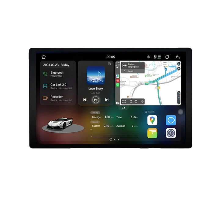 Sistem multimedia auto, V3Plus 8G 11.5, Wireless CarPlay, Android Auto, 11 inch, pentru Honda Accord 2003-2008