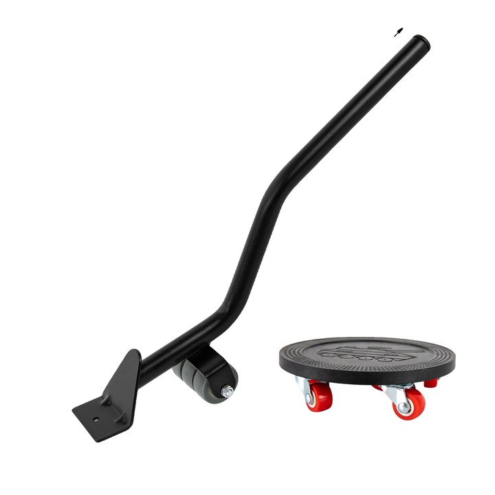 Carucior pentru mobila, capacitate mare, maner ergonomic, negru