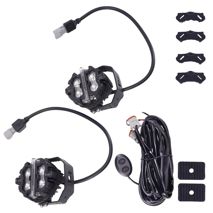 Proiectoare LED, 3.5 inch, 160W, IP68, multicolor, set