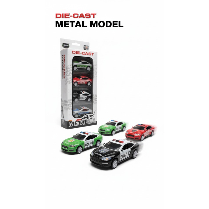 Set Masinute Metalice Die-Cast (4 bucati)