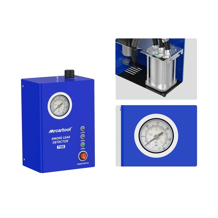 Detector de scurgeri de fum auto, 12V, 5L/min, 33x22x13cm, compatibilitate vehicul