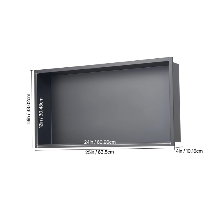 Nisa de dus, impermeabila, instalare usoara, dimensiuni 33x64x10cm