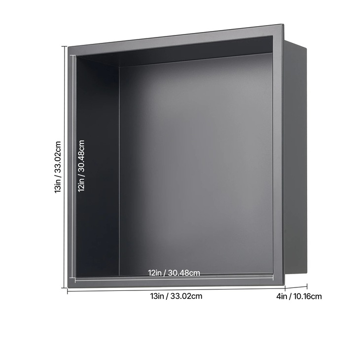 Nisa de dus, impermeabila, instalare usoara, dimensiuni 13x25x4 inchi