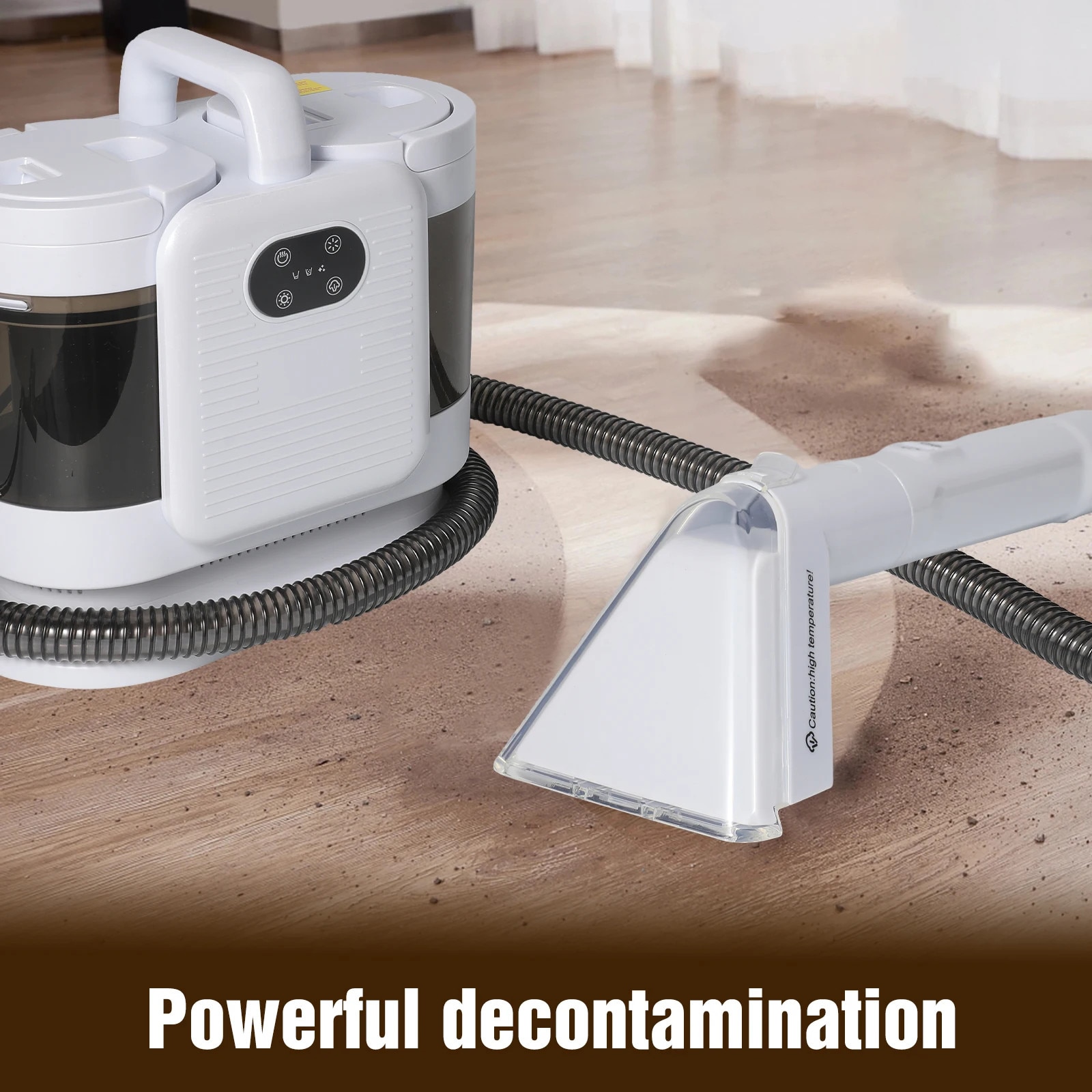Aspirator pentru covoare cu putere de aspiratie 15kPa, rezervor dual, set EU, 1650W, 30 sec incalzire, 5m cablu