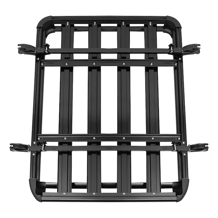 Portbagaj plafon, Cos portbagaj plafon, Aluminiu, 127 x 97 cm, 68 kg Sarcina, Dublu Strat, Pentru SUV, Negru