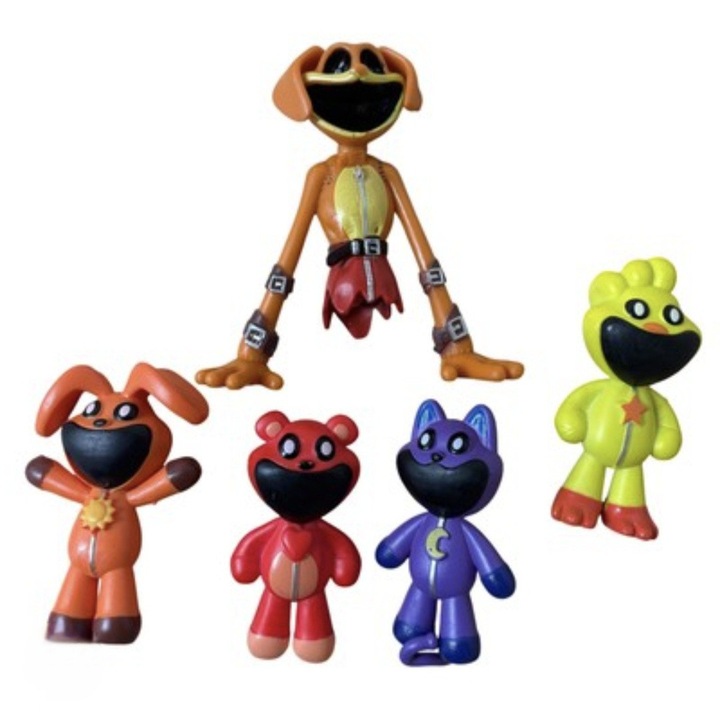 Set 5 Figurine Smiling Critters, 10 cm