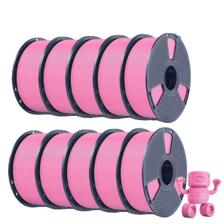 Филамент 3D, розов, 1.75мм, 1кг, максимална скорост на печат 300мм/с, устойчивост на удар 19.8 KJ/м