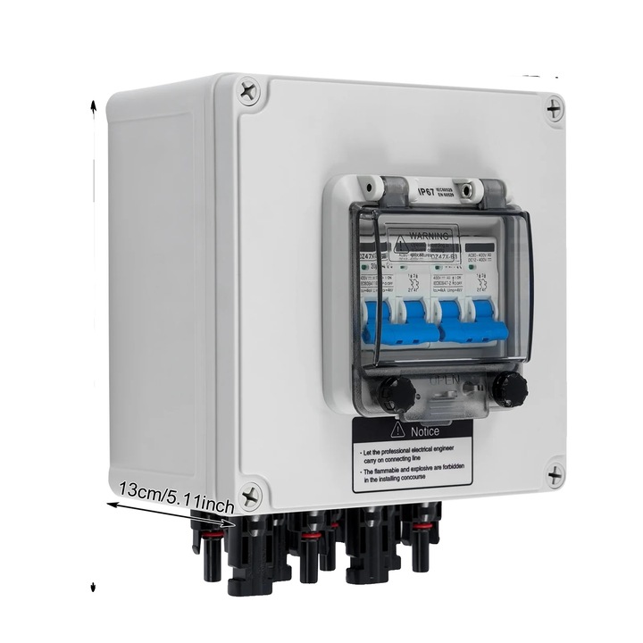 Fotovoltaikus kapcsoló, 30A, vízálló kivitel, fehér