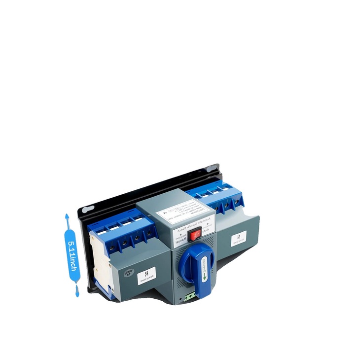 Comutator de transfer automat, constructie durabila, functionare usor de utilizat, albastru, 400V, 63A, 4P