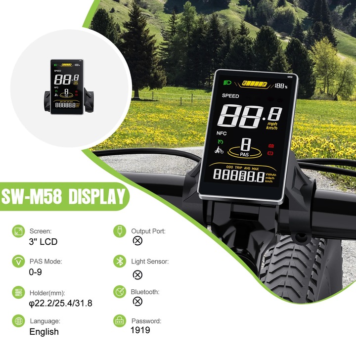 Kit de conversie pentru bicicleta electrica, 36V, 250W, 3 moduri de mers, 26inch