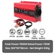 Invertor auto 1500W, rosu, dimensiuni 210x110x60mm, eficienta mare de conversie