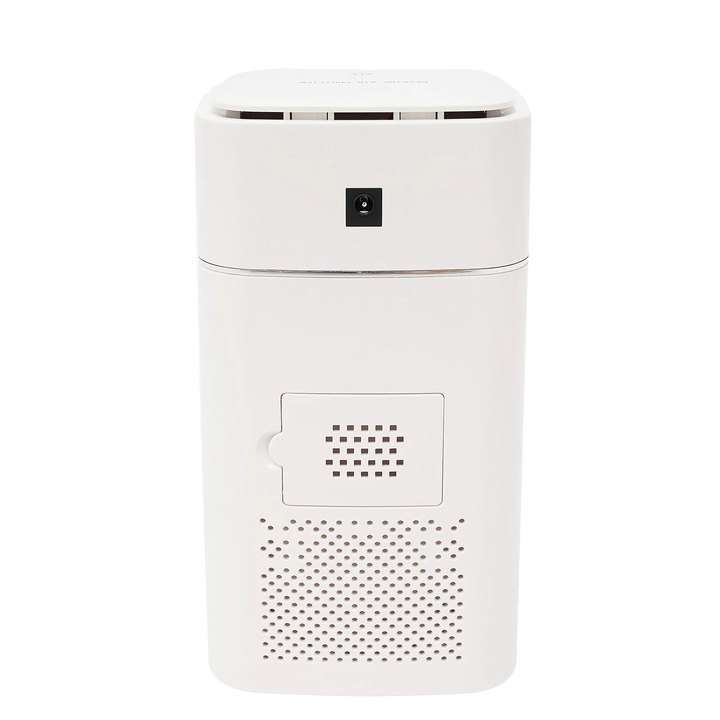 Légtisztító, negatív ion technológia, USB töltés, fehér, 12.5x12.5x22.6cm