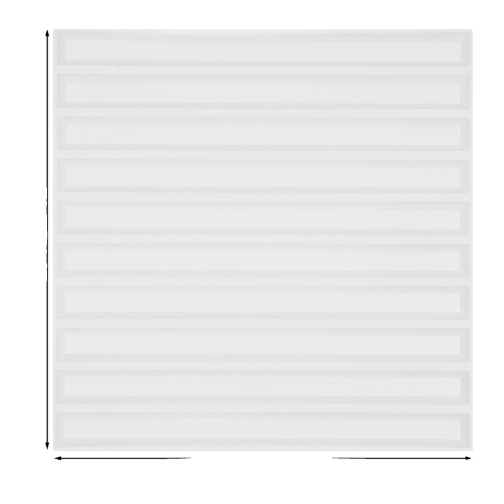 Panouri 3D decorative, alb, 50x50cm, set de 12 bucati
