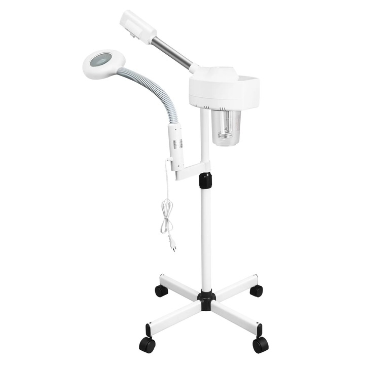 Aparat de aburi pentru fata, 800W, 680ml, 5X marire, 12x120cm