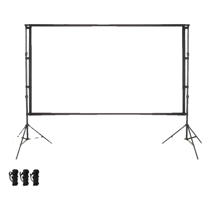 Ecran de proiectie portabil, 150 inch, 2.6x3.3m, material rezistent la cute