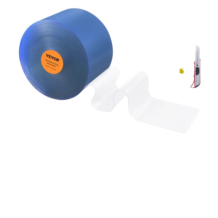 Banda perdea, PVC durabil, Protectie pentru toate anotimpurile, 45,72 m x 20,32 cm