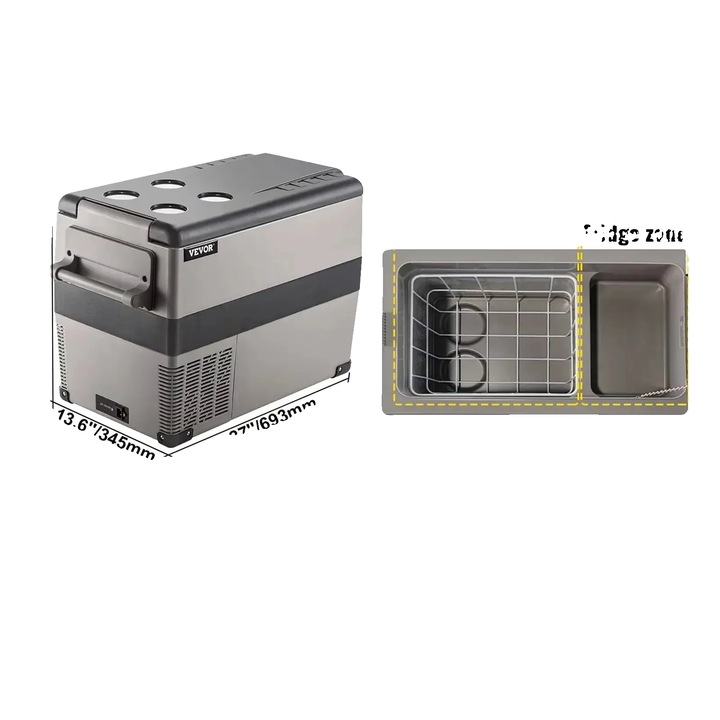 Frigider auto portabil, 45L, racire eficienta, constructie durabila, dimensiuni compacte