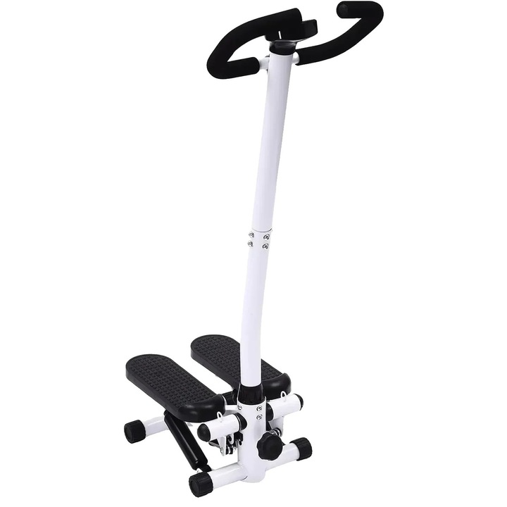 Lépcsőzőgép edzéshez, teljes test edzés, opcionális ellenállás szalagok, fekete, maximális terhelhetőség 150kg