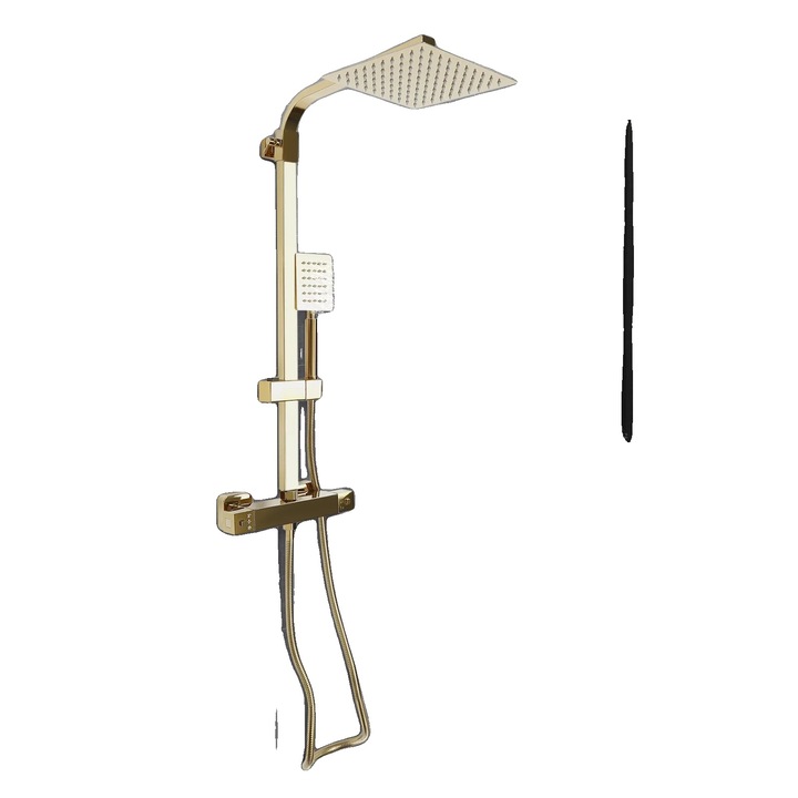 Set coloane de dus, design modern, aurie, 3 kg, 1.5 m