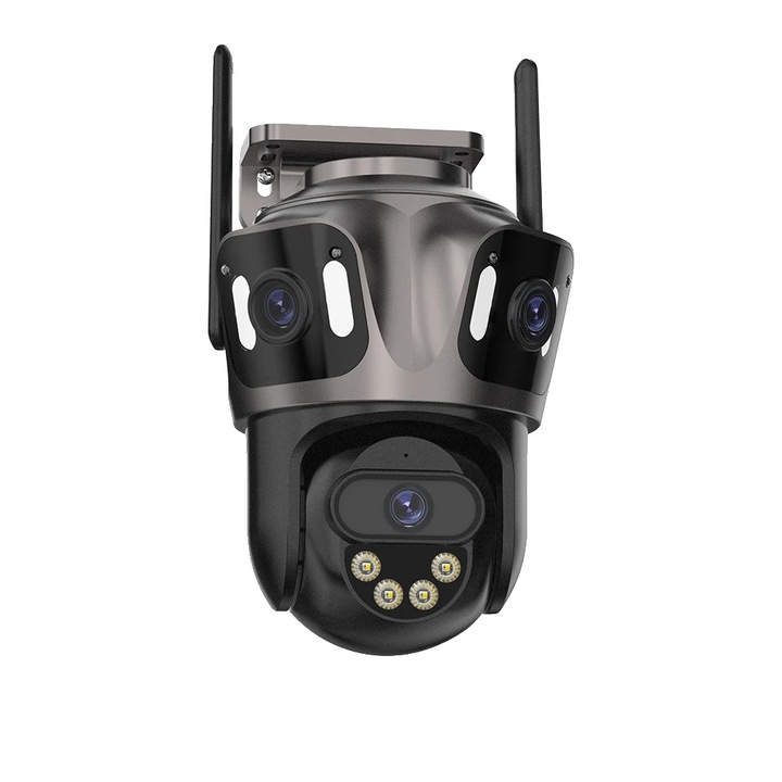 Камера за наблюдение, цветно нощно виждане, устойчив на атмосферни влияния дизайн, 115x106x156 мм, без карта, щепсел за ЕС