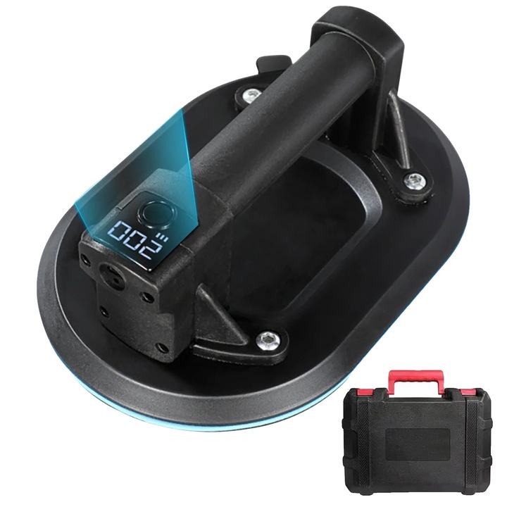 Ventuza electrica, 200KG capacitate, 200MM diametru, doua straturi de cauciuc, alimentare reincarcabila